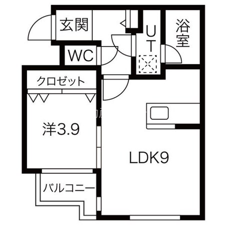 麻生駅 徒歩4分 4階の物件間取画像